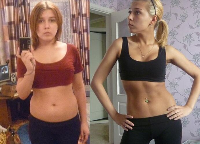 avant et après avoir suivi un régime sans glucides