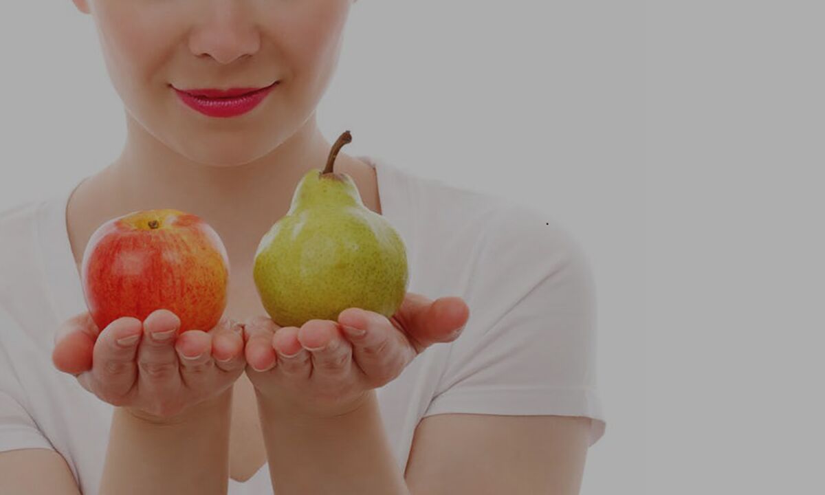 Pommes et poires dans le régime sarrasin-fruits